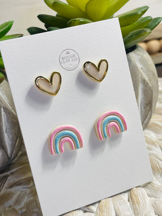 Pink rainbow stud pack