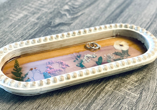 Bougie Tray - Pink and White