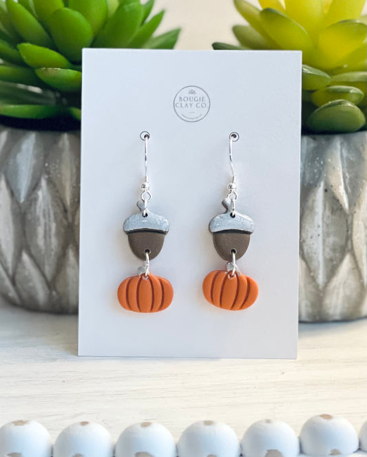 Pumpkin and Acorn Dangle